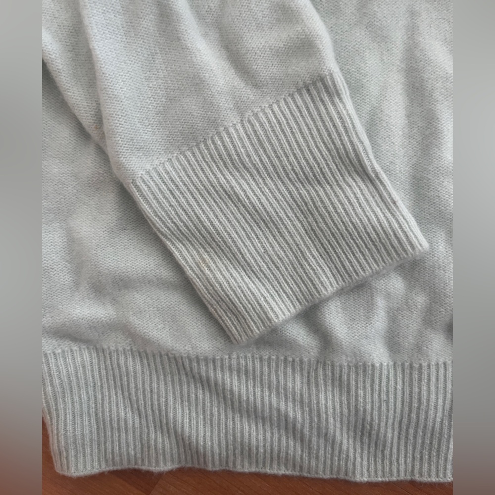 VINCE cashmere funnel neck sweater in mint - Picture 6 of 6